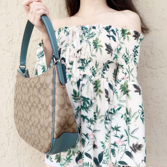 Coach hobo tote khaki green - Picture 5 of 7